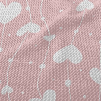 String Of Love Hearts Birdseye Piqué