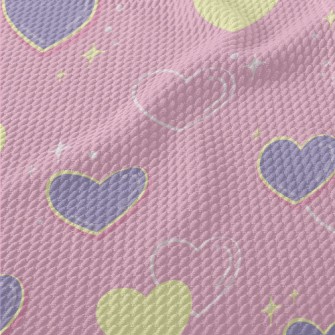 Bright Shining Love Heart Birdseye Piqué