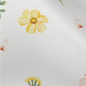 Watercolor Style Flowers Chiffon