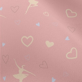 Monochrome Love Heart And Ball Chiffon