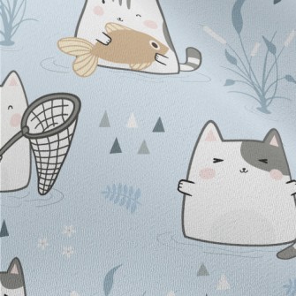 Cats Going Fishing Together Chiffon