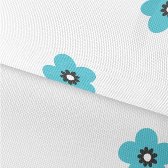 Bright Blue Flowers Waterproof Oxford