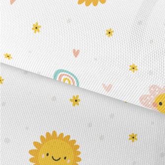 Cute Flowers And The Sun Waterproof Oxford