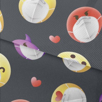 Emoji Image Wearing A Mask Waterproof Oxford