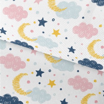 Hand Drawn Doodle Clouds And M Waterproof Oxford
