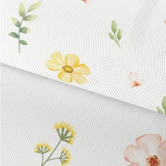 Watercolor Style Flowers Waterproof Oxford