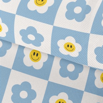 Smiling Flowery Plaid Waterproof Oxford