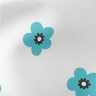 Bright Blue Flowers Waterproof Canvas