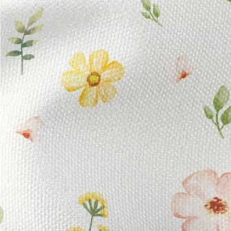 Watercolor Style Flowers Waterproof Canvas