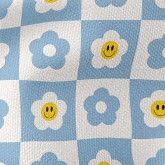 Smiling Flowery Plaid Waterproof Canvas