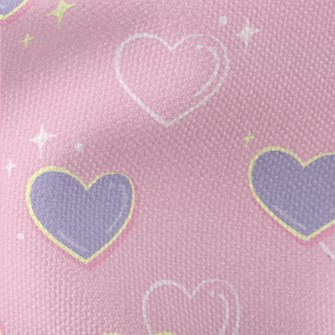 Bright Shining Love Heart Waterproof Canvas