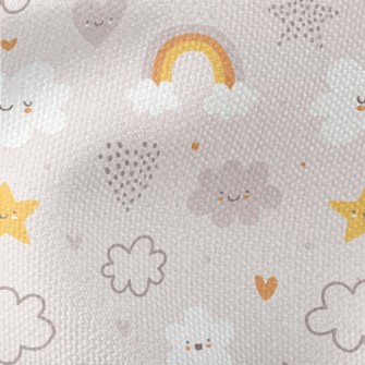 Cute And Soft Weather Patterns Waterproof Canvas