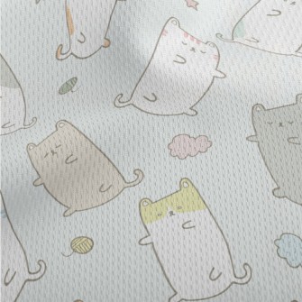 Sleeping Cats Athletic Mesh Flat Back