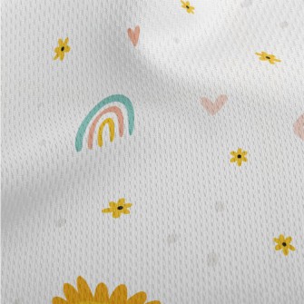 Cute Flowers And The Sun Athletic Mesh Flat Back