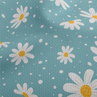 Hand Drawn Beautiful Daisies Athletic Mesh Flat Back