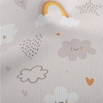 Cute And Soft Weather Patterns Athletic Mesh Flat Back