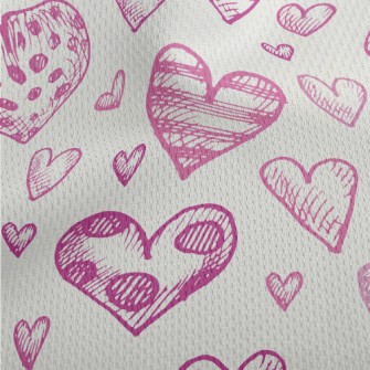 Three-dimensional Love Hearts  Athletic Mesh Flat Back