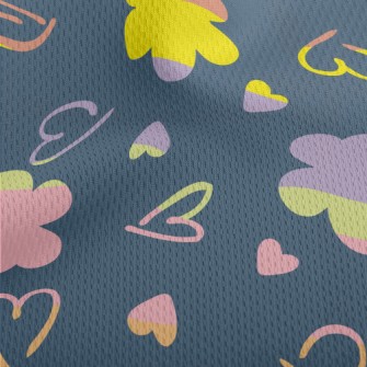 Colorful Love Heart Athletic Mesh Flat Back