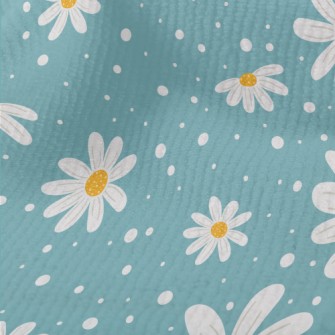 Hand Drawn Beautiful Daisies Terry