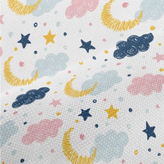 Hand Drawn Doodle Clouds And M Performance Linen
