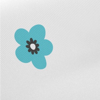 Bright Blue Flowers Twill