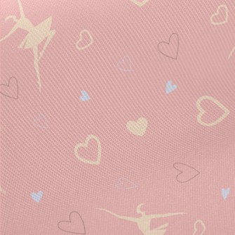 Monochrome Love Heart And Ball Twill