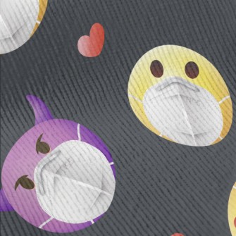Emoji Image Wearing A Mask Standard Corduroy