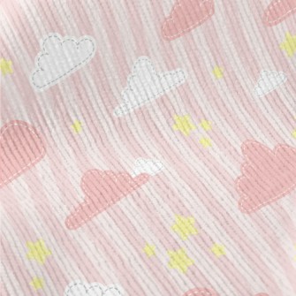 Pink Clouds And Star Stripes Standard Corduroy