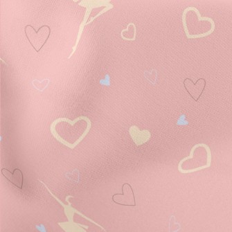 Monochrome Love Heart And Ball Stretch Ponte