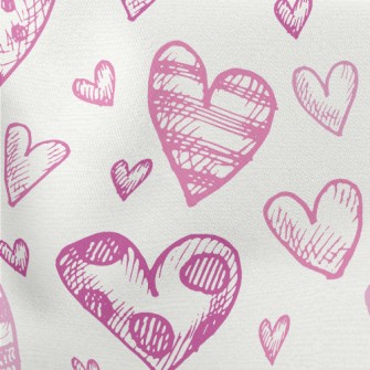 Three-dimensional Love Hearts  Stretch Ponte