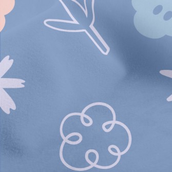 Simple And Fresh Various Flowe Micro Fleece