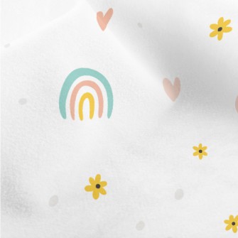 Cute Flowers And The Sun Micro Fleece