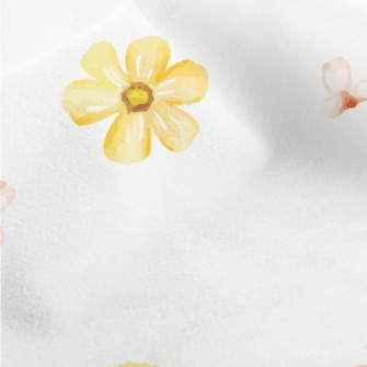 Watercolor Style Flowers Micro Fleece