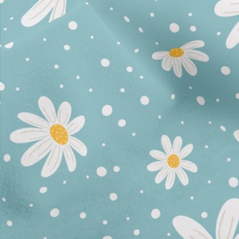 Hand Drawn Beautiful Daisies Micro Fleece