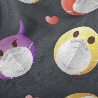 Emoji Image Wearing A Mask Minky
