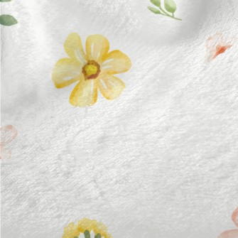 Watercolor Style Flowers Minky