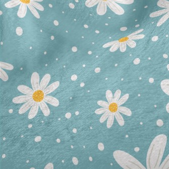 Hand Drawn Beautiful Daisies Minky