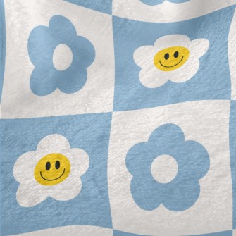 Smiling Flowery Plaid Minky