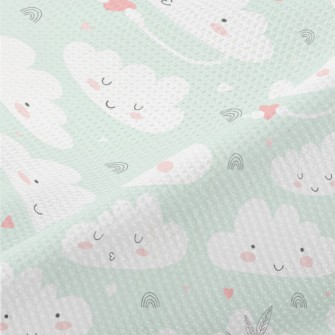 Cute Cloud Pattern Piqué