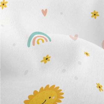 Cute Flowers And The Sun Lightweight Performance Linen