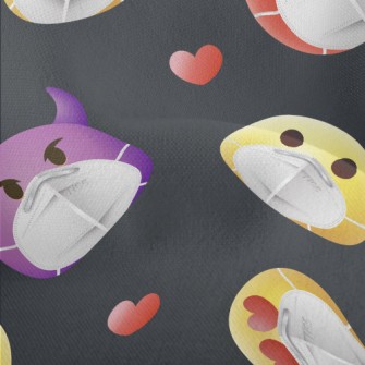 Emoji Image Wearing A Mask Lightweight Performance Linen