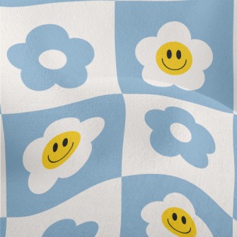 Smiling Flowery Plaid Lightweight Performance Linen