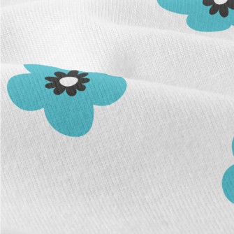 Bright Blue Flowers Modern Jersey