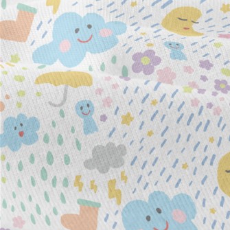 Hand Drawn Playful Sun Clouds Modern Jersey