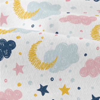 Hand Drawn Doodle Clouds And M Modern Jersey