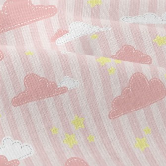 Pink Clouds And Star Stripes Modern Jersey