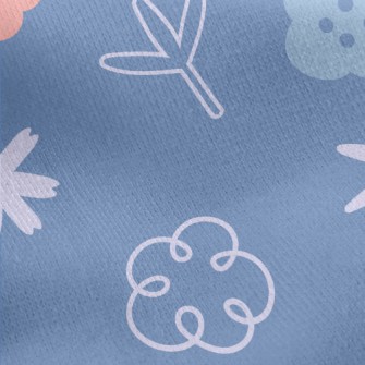 Simple And Fresh Various Flowe Jersey Backed Fleece