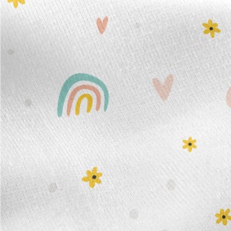 Cute Flowers And The Sun Jersey Backed Fleece