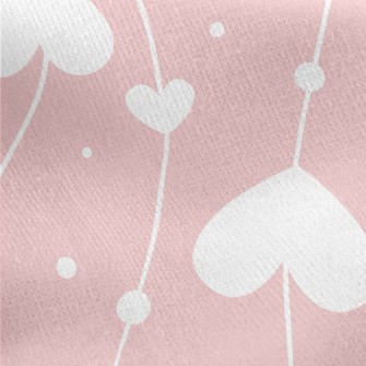 String Of Love Hearts Jersey Backed Fleece