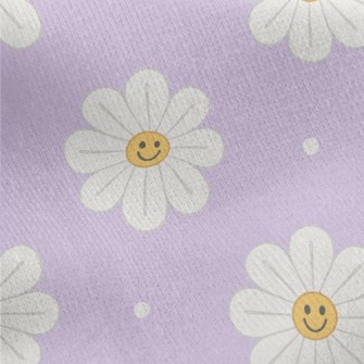 Flowers With Smiles Jersey Backed Fleece